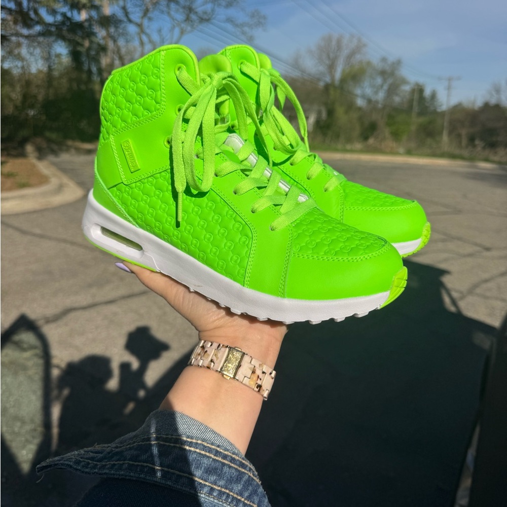 Brand New Without Tags. Never Worn Neon Green Women's High-Top Zumba Sneakers